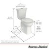 [204BA200.020] Edgemere® Two-Piece Dual Flush 1.6 gpf/6.0 Lpf and 1.1 gpf/4.2 Lpf Chair-Height Round-Front Toilet Less Seat - White