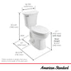 [204AB104.020] Edgemere® Two-Piece 1.28 gpf/4.8 Lpf Chair Height Elongated 10-Inch Rough Toilet Less Seat - White