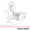 [288DA114.020] H2Optimum® Two-Piece 1.1 gpf/4.2 Lpf Standard Height Round Front Toilet Less Seat - White
