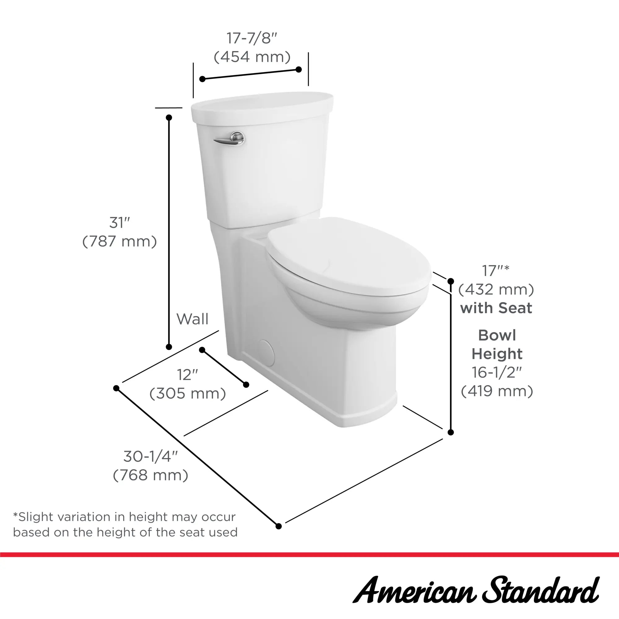 Cadet 3 Decor Concealed Trapway 1.28 GPF/4.8 LPF Chair Height Elongated-Front Toilet // WHITE // 264995_Cadet_Infographic_715AA001_0001_May2025_1_CDNwebp.webp