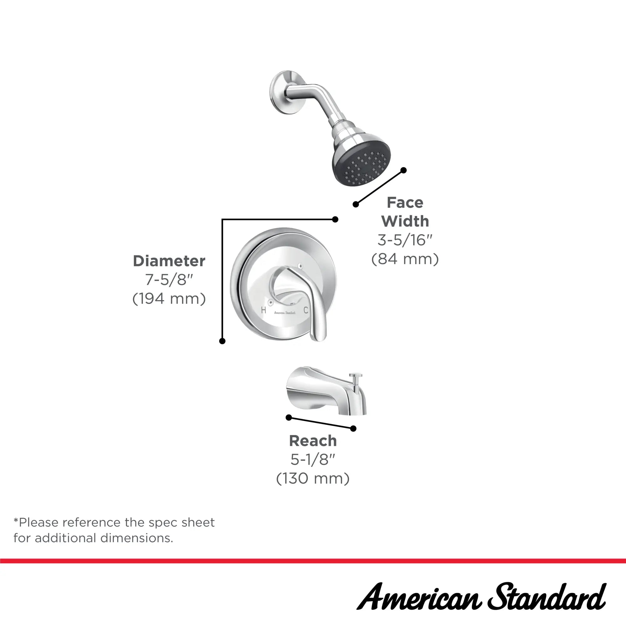 Cadet 1.8 GPM Tub and Shower Trim Kit with Ceramic Disc Valve Cartridge and Lever Handle // POLISHED CHROME // 266068_Cadet_Infographic_9091512_0002_JUL2025_0_CDNwebp.webp