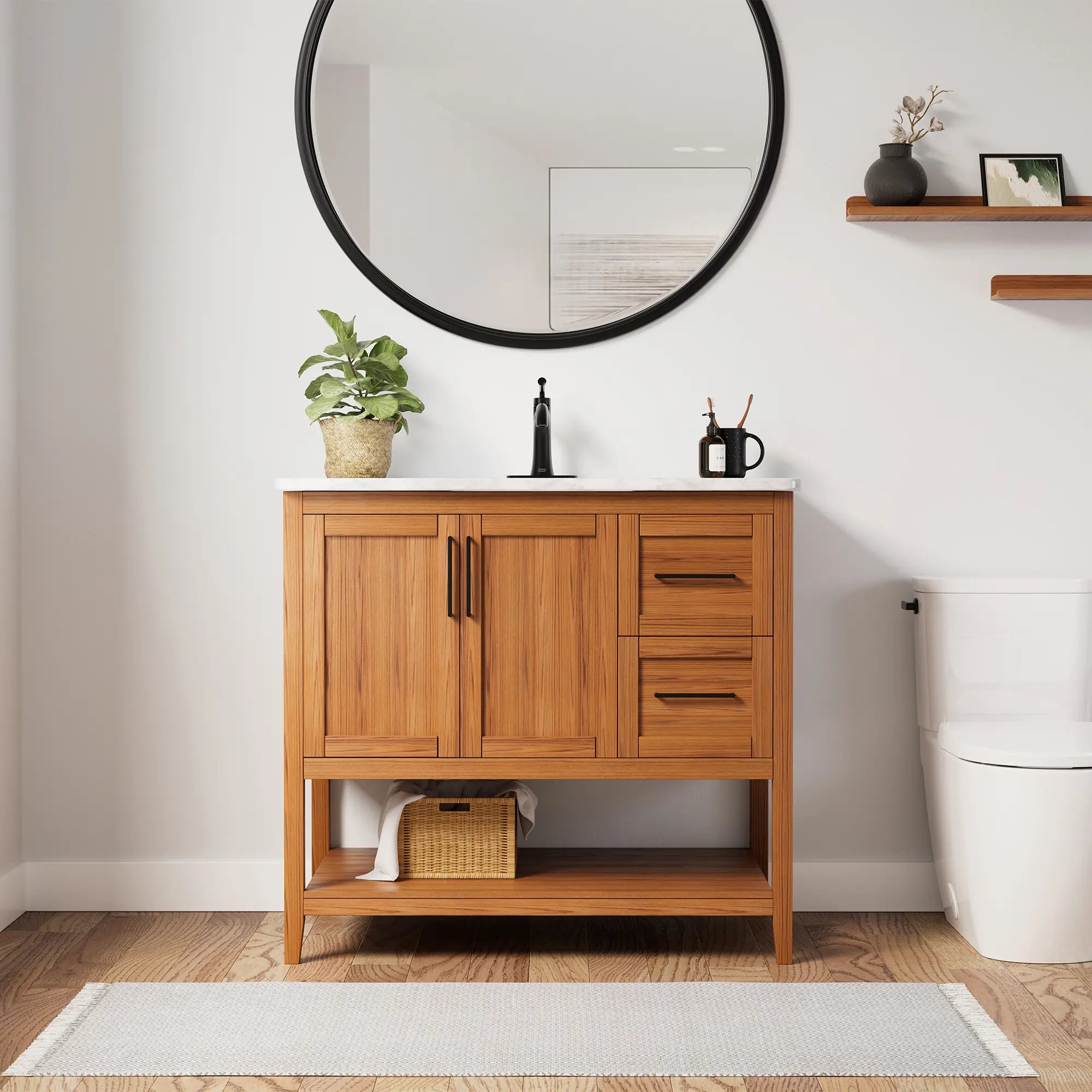 Edgeline Single Hole Single-Handle Bathroom Faucet // MATTE BLACK // 266497_Edgeline_EnvironmentFull_1351502430_0002_MAY2025_0_CDNwebp.webp