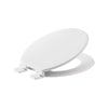 [5268B60CL.020] Moments Slow-Close & Easy Lift-Off Round Front Wood Toilet Seat - White