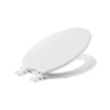 [5268A60CL.020] Moments Slow-Close & Easy Lift-Off Elongated Wood Toilet Seat - White
