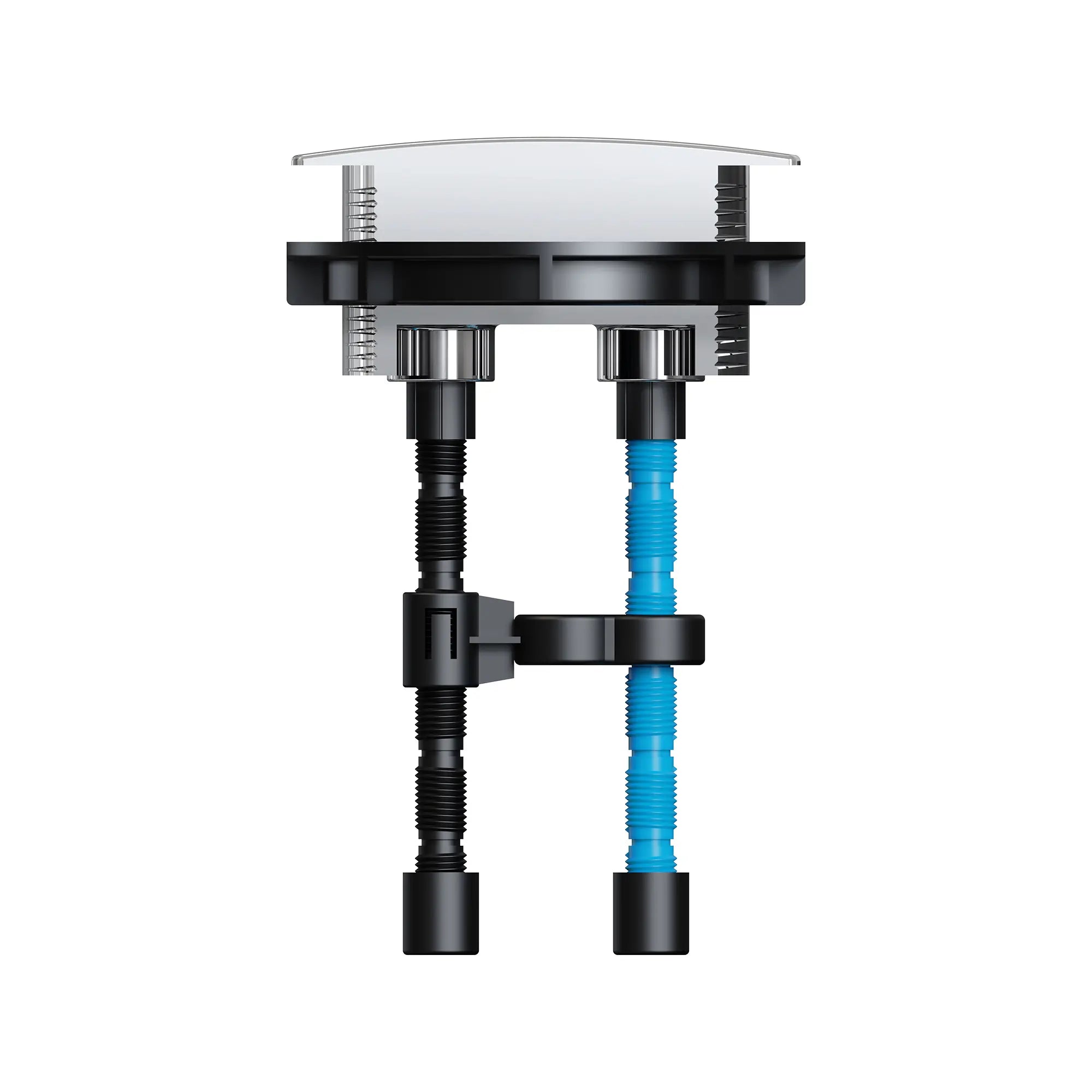 Top Mount Dual Flush Push Button // NO FINISH // 267560_PushButtonAssembly_SiloFront_7381203-201.0070A_0001_JULY2025_0_CDNwebp.webp