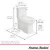 [2851A105.020] Town Square® S One-Piece 1.28 gpf/4.8 Lpf Chair Height Right-Hand Trip Lever Elongated Toilet With Seat - White