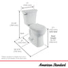 [204BA104.020] Edgemere® Two-Piece 1.28 gpf/4.8 Lpf Chair-Height Round-Front Toilet Less Seat - White