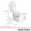 [3380BA216ST.020] Cadet 3 1.6 GPF/6.0 LPF 1.0 GPF/3.8 LPF Dual Flush Chair Height Round-Front Toilet with Slow-Close Seat - White