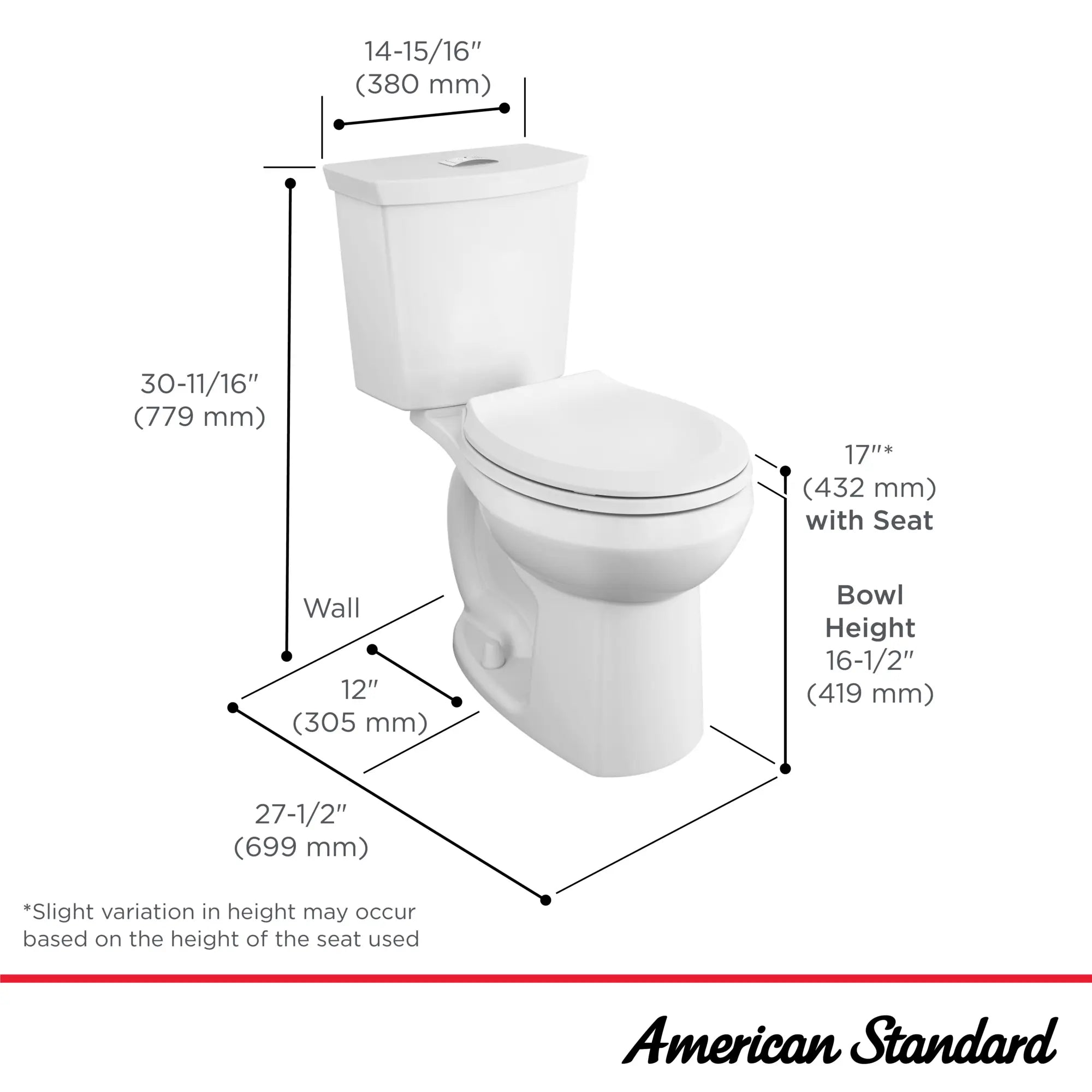 Cadet 3 1.6 GPF/6.0 LPF 1.0 GPF/3.8 LPF Dual Flush Chair Height Round-Front Toilet with Slow-Close Seat // WHITE // 270789_Cadet3_Infographic_3380BA216ST_0001_SEPT2025_0_CDNwebp.webp