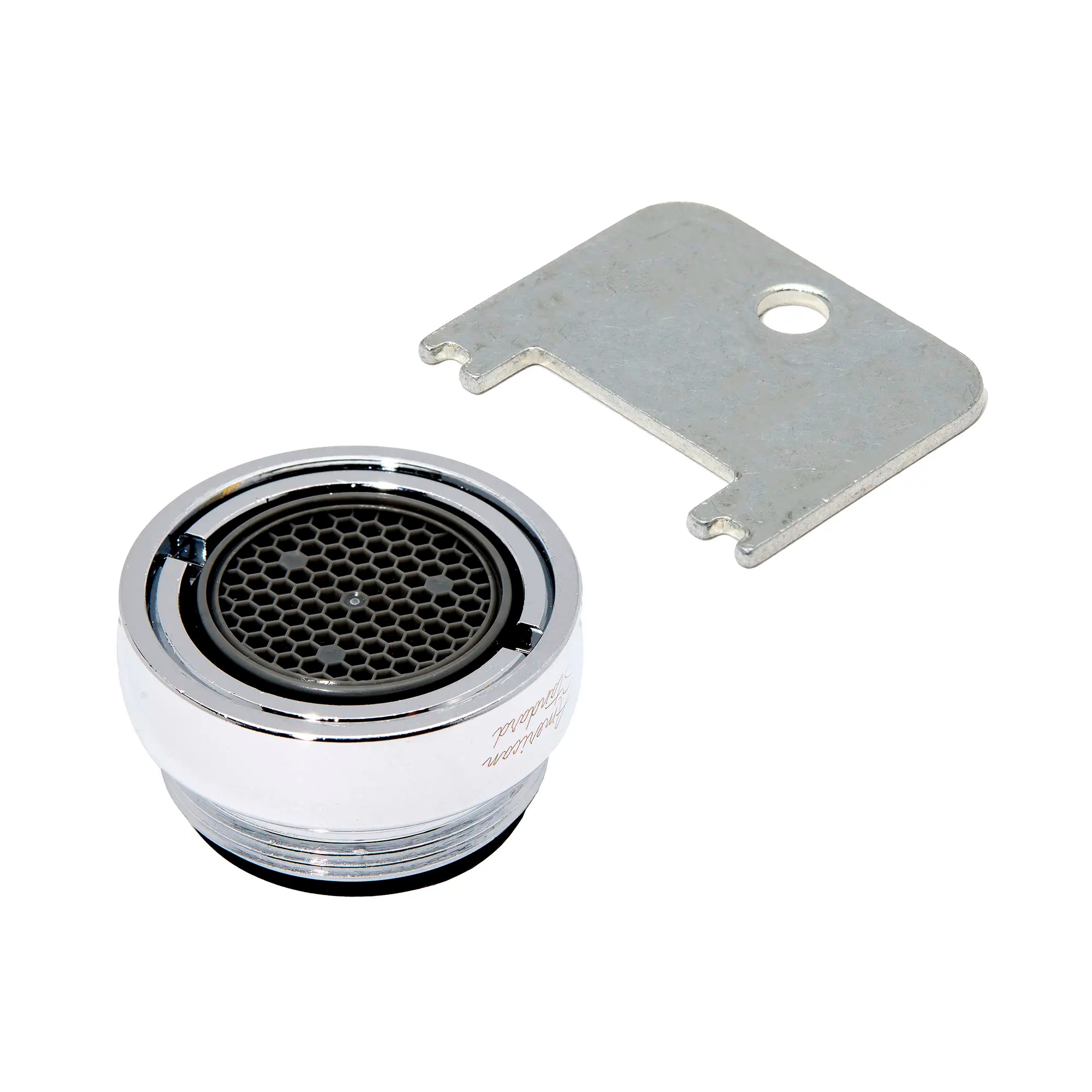 1.5 gpm/5.7 L/ min Pressure-Compensating Vandal-Resistant Aerator With Key // POLISHED CHROME // 277194_Parts_SiloRight_M922887_0020A_0_CDNwebp.webp