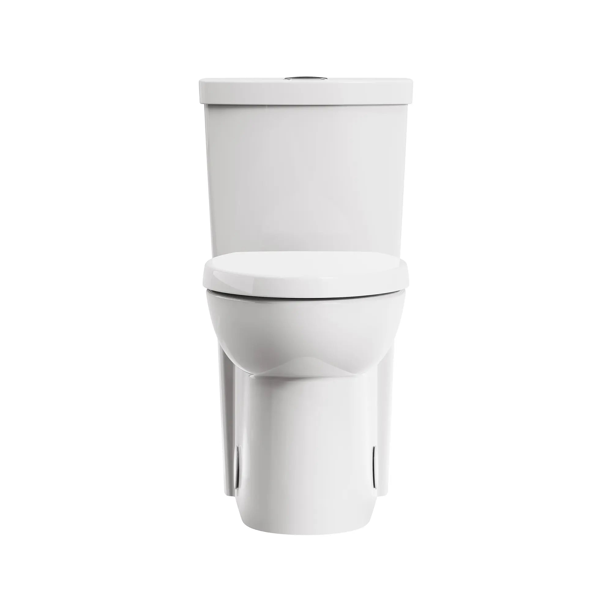 Studio® Skirted Two-Piece Dual Flush 1.28 gpf/4.8 Lpf and 1.0 gpf/3.8 Lpf Chair Height Elongated Toilet With Seat // WHITE // 277240_Studio_SiloFront_2794203.020_0001_OCTOBER2025_0_CDNwebp.webp