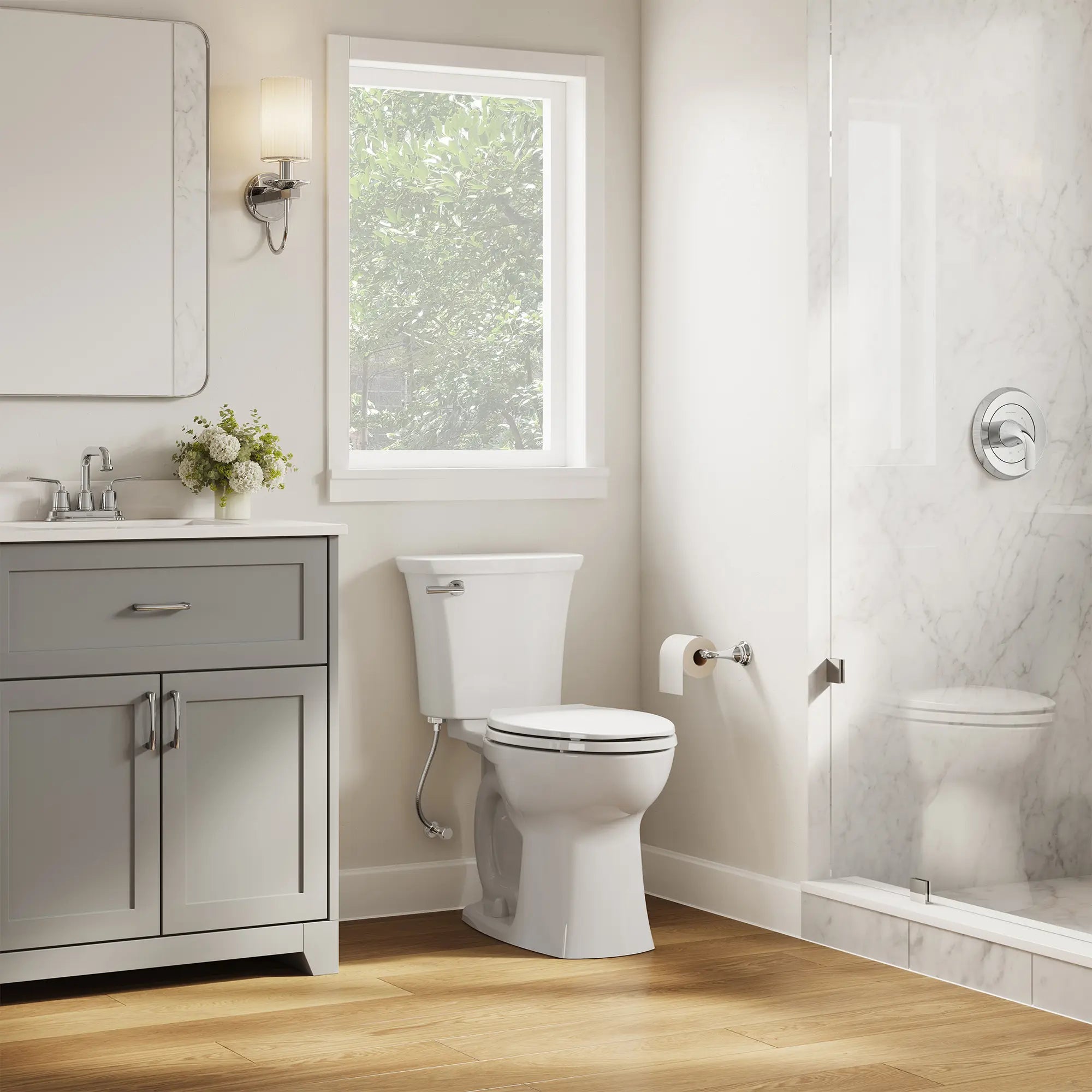 Edgemere Two-Piece 1.28 gpf/4.8 Lpf Chair Height Elongated Toilet with Seat // WHITE // 277688_Edgemere_EnvironmentCloseUp_765AA101020_0002_OCTOBER2025_0_CDNwebp.webp