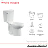[288CA114.020] H2Optimum® Two-Piece 1.1 gpf/4.2 Lpf Standard Height Elongated Toilet Less Seat - White