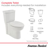 [721AA203S.020] Clean 1.28 GPF/4.8 LPF 1.0 GPF/3.8 LPF Dual Flush Chair Height Elongated-Front 12-in. Rough-In Toilet with Seat - White