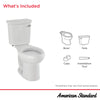 [2886205.020] H2Option® ADA Two-Piece Dual Flush 1.28 gpf/4.8 Lpf and 0.92 gpf/3.5 Lpf Chair Height Right-Hand Trip Lever Elongated Toilet Less Seat - White