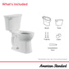 [204BB104.020] Edgemere® Two-Piece 1.28 gpf/4.8 Lpf Chair-Height Round-Front 10 in. Rough Toilet Less Seat - White