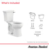 [204BA105.020] Edgemere® Two-Piece 1.28 gpf/4.8 Lpf Chair-Height Round-Front Right-Hand Trip Lever Toilet Less Seat - White