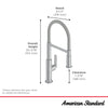 [1176962430] Sonner Single-Handle Semi-Pro 3-Function Kitchen Faucet 1.8 gpm/6.8 L/min with Deck Plate - Matte Black