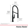 [1176962430] Sonner Single-Handle Semi-Pro 3-Function Kitchen Faucet 1.8 gpm/6.8 L/min with Deck Plate - Matte Black