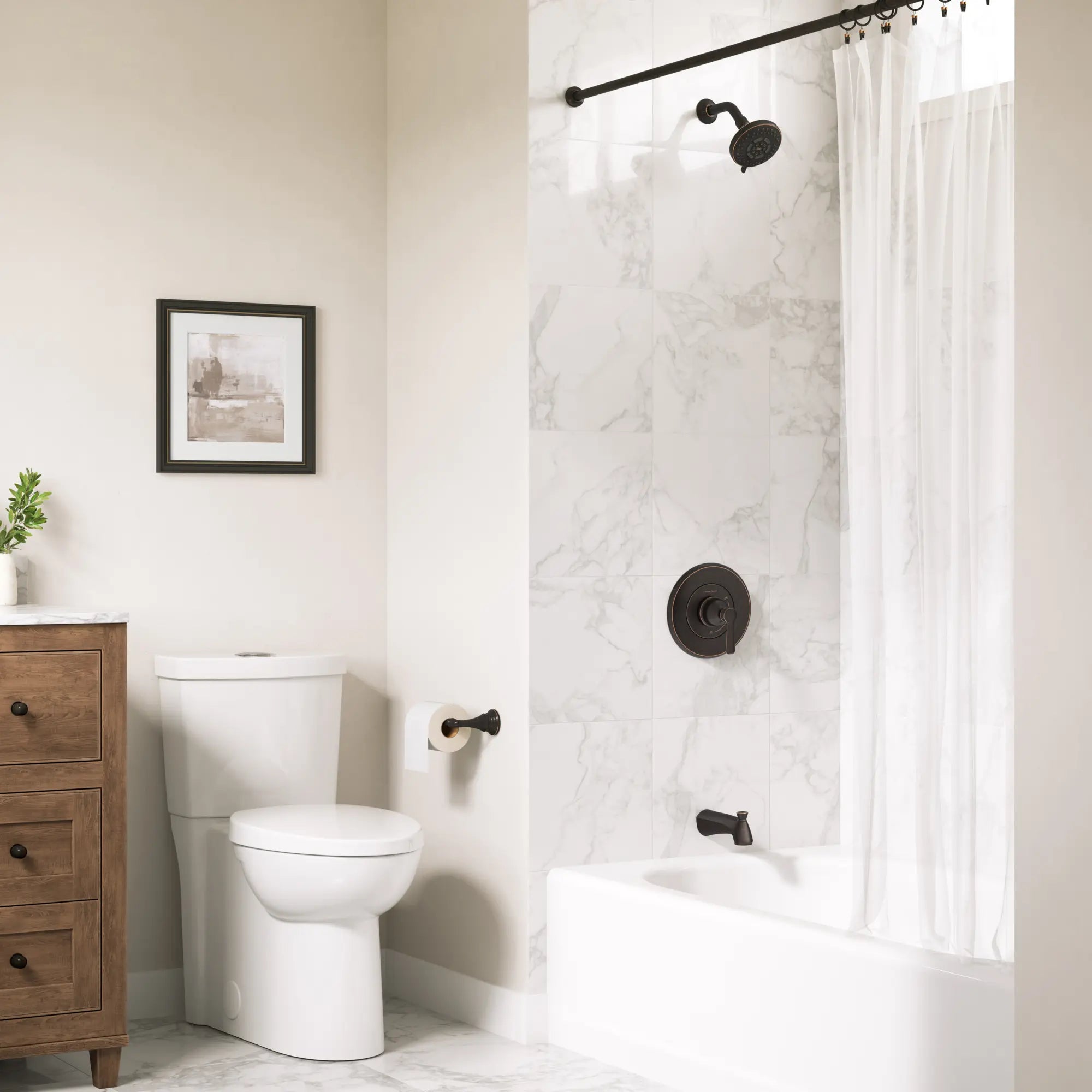 Sherbrook Single Handle 6-Spray Tub and Shower Faucet, 2.5 gpm (Valve Included) // LEGACY BRONZE // 284254_Sherbrook_EnvironmentCloseUp_1363082780_0001_MARCH2026_0_CDNwebp.webp