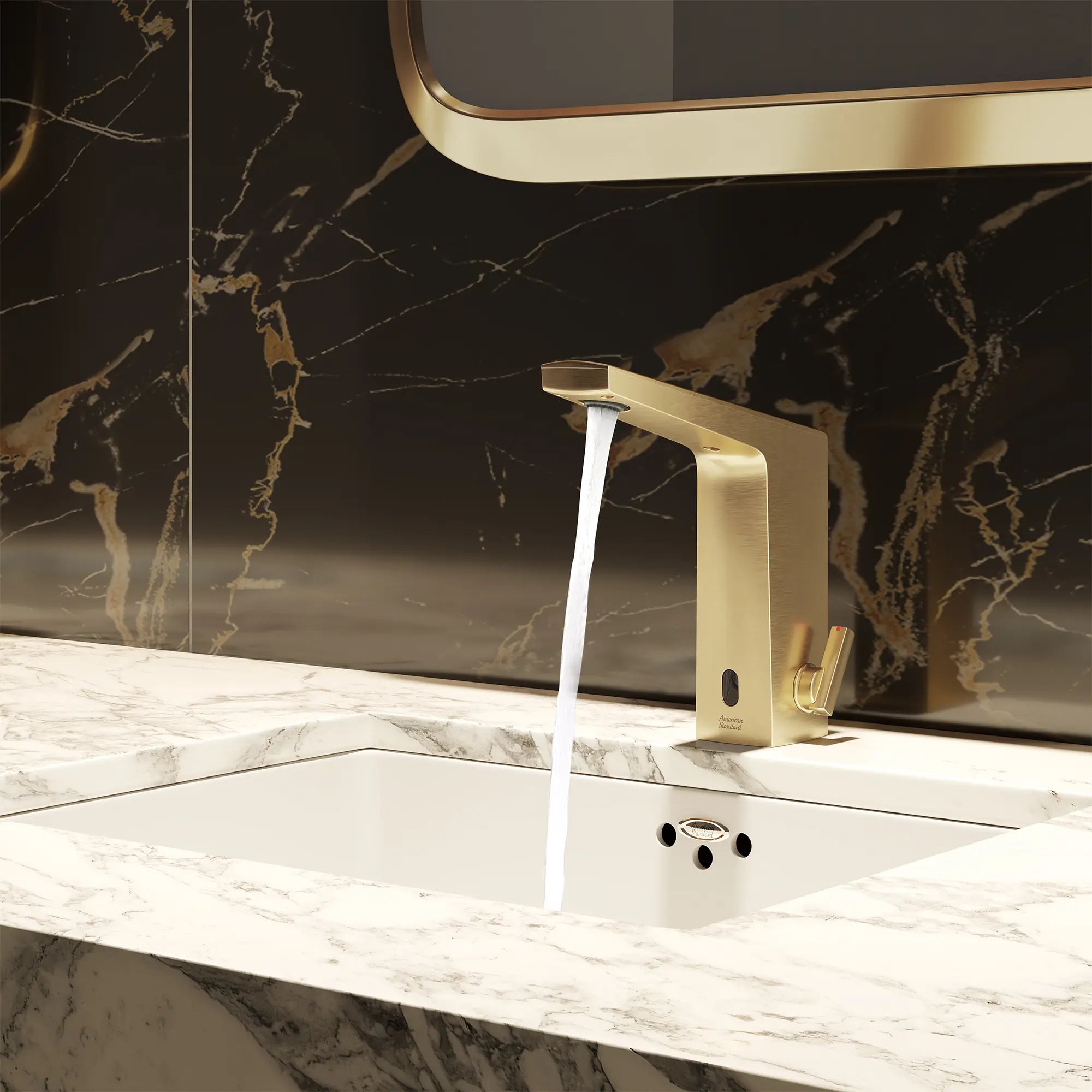 Paradigm® Selectronic® Touchless Faucet, Battery-Powered With Above-Deck Mixing, 0.5 gpm/1.9 Lpm // BRUSHED NICKEL // 285624_Paradigm_EnvironmentCloseUp_703B205.295_0005_AUGUST2025_0_CDNwebp.webp