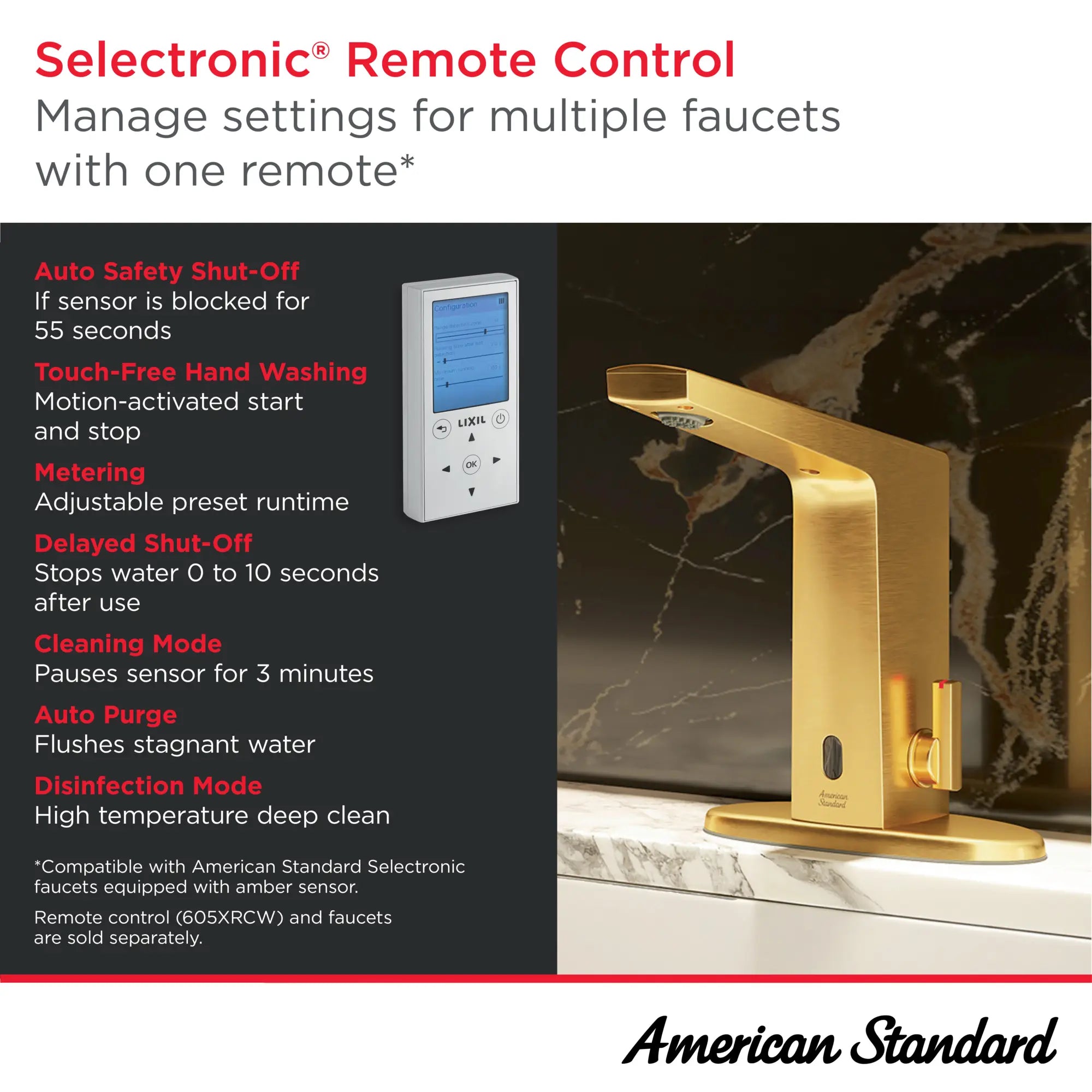 American Standard Paradigm Selectronic Touchless Sensor Faucet