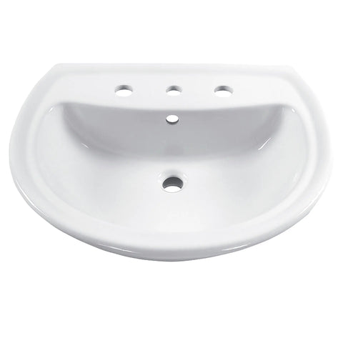 Cadet 8-Inch Widespread Pedestal Sink Top
