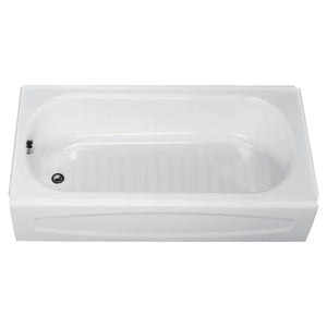 [0255212.020] New Salem 60 x 30-Inch Integral Apron Bathtub With Left-Hand Outlet - White