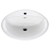 [0475920.020] Aqualyn® Countertop Sink With 8-Inch Widespread Less Overflow - White