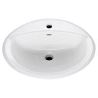 [0475920.020] Aqualyn® Countertop Sink With 8-Inch Widespread Less Overflow - White