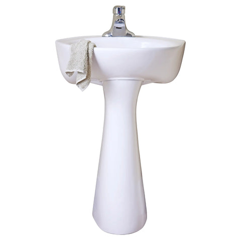 Cornice Center Hole Only Pedestal Sink Top and Leg Combination