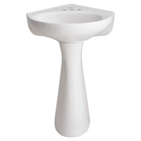 [0611400.020] Cornice 4-Inch Centerset Pedestal Sink Top and Leg Combination - White