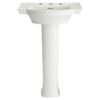 [0900800.020] Estate® 8-Inch Widespread Pedestal Sink Top and Leg Combination - White