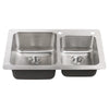 [18CR.332232.075] Montvale® 33 x 22-Inch Stainless Steel Double-Bowl Kitchen Sink - Stainless Steel