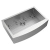 [18SB.9332200AR.075] Suffolk® 33 x 22-Inch Stainless Steel Undermount Single-Bowl Apron Front/Farmhouse Residential Kitchen Sink with Grid - Stainless Steel