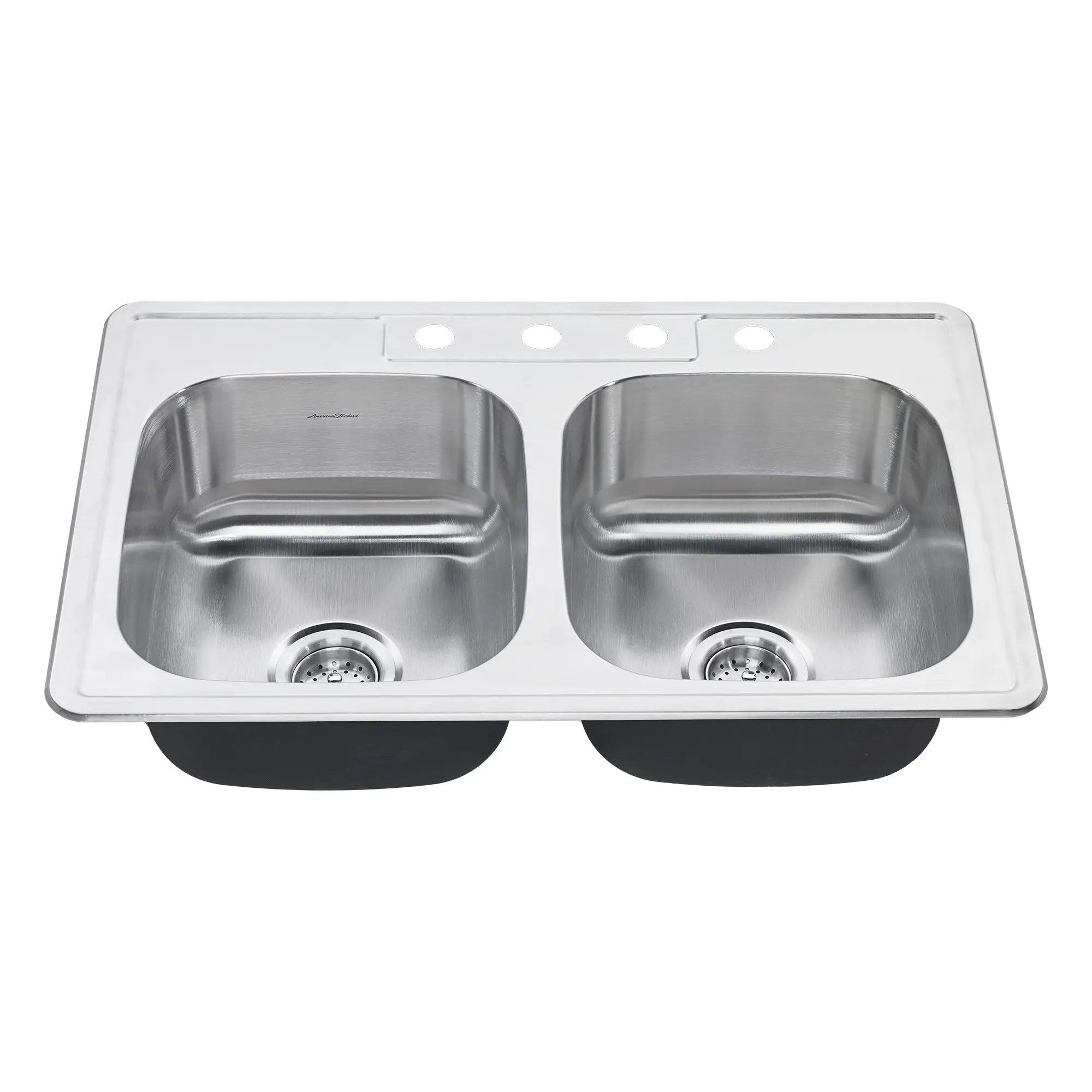 [20DB.8332284S.075] Colony® 33 x 22-Inch Stainless Steel 4-Hole Topmount Double-Bowl Kitchen Sink - Stainless Steel
