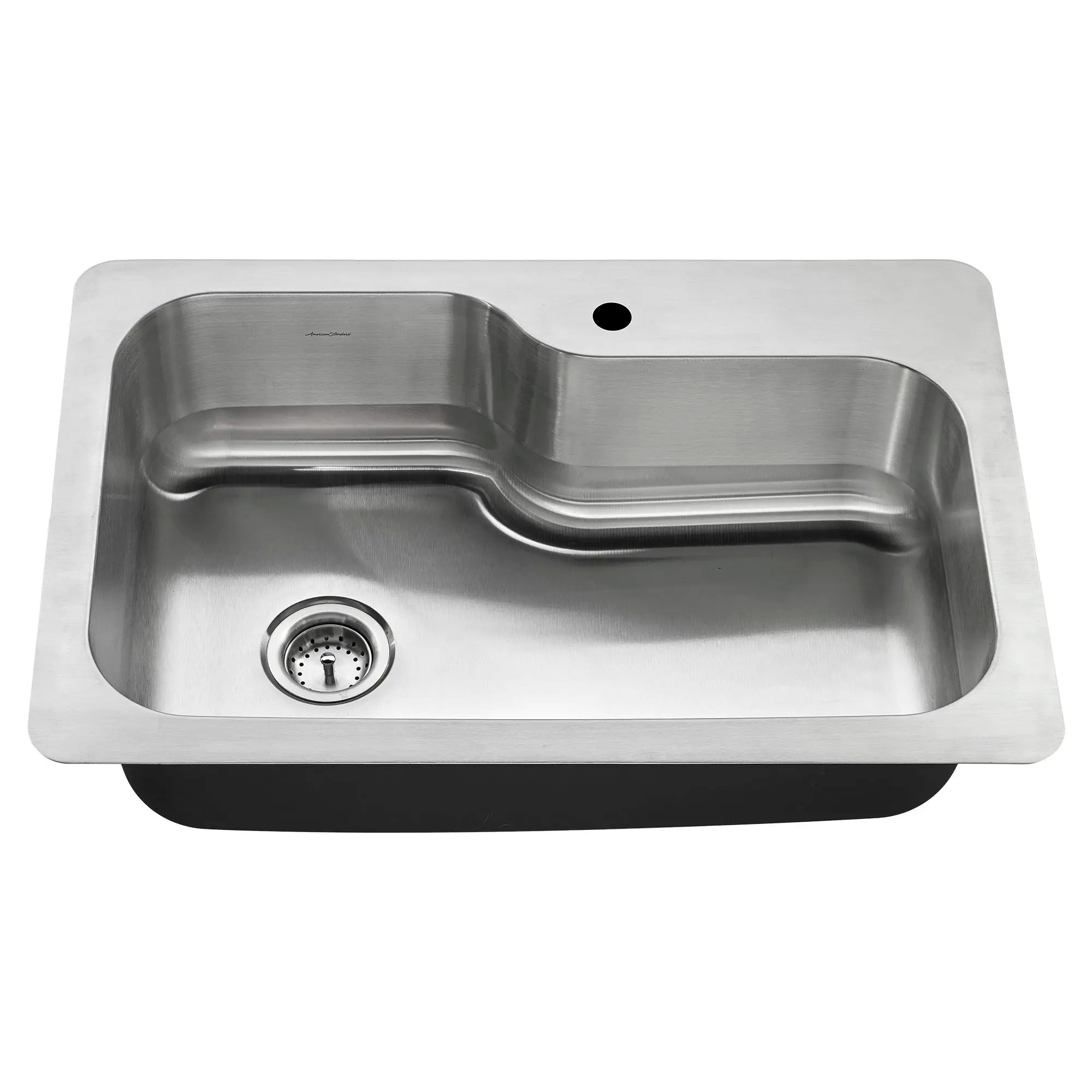 [20SB.332211C.075] Raleigh® 33 x 22-Inch Stainless Steel Drop-In or Undermount Single-Bowl Residential Kitchen Sink With Dual-Spray Faucet - Stainless Steel