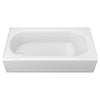 [2390LH.020] Princeton® Americast® 60 x 30-Inch Integral Apron Bathtub with Left-Hand Outlet - White