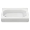 [2394202ICH.020] Princeton® Americast® 60 x 34-Inch Integral Apron Bathtub Left-Hand Outlet Luxury Ledge with Integral Drain - Arctic