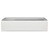 [2396202ICH.020] Princeton® Americast® 60 x 34-Inch Integral Apron Bathtub Above Floor Rough Left-Hand Outlet Luxury Ledge with Integral Drain - Arctic