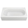 [2397202.020] Princeton® Americast® 60 x 34-Inch Integral Apron Bathtub Above Floor Rough Right-Hand Outlet with Luxury Ledge - Arctic