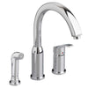 [4101301.002] Arch Single Handle High Arc Kitchen Faucet with Side Spray - Polished Chrome