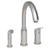 [4101301.075] Arch Single Handle High Arc Kitchen Faucet with Side Spray - Polished Chrome