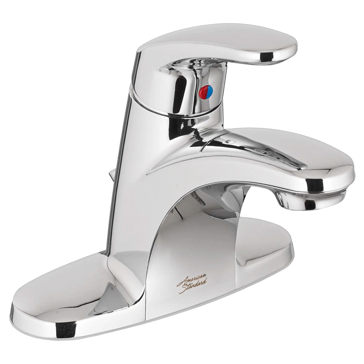 Colony® PRO 4-Inch Centerset Single-Handle Bathroom Faucet 1.2 gpm/4.5 Lpm Less Drain With Lever Handle // POLISHED CHROME // 31155_7075000002_7075002002_7075004002_01_0_CDNwebp_79733b66-c5d8-453b-904b-ac8dacee98e6.webp
