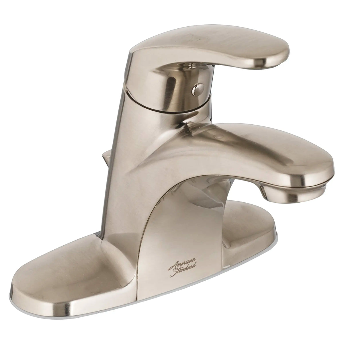 Colony® PRO 4-Inch Centerset Single-Handle Bathroom Faucet 1.2 gpm/4.5 Lpm Less Drain With Lever Handle // BRUSHED NICKEL // 31174_7075000295_7075004295_02_0_CDNwebp_469afbeb-c740-4279-b460-d029957a58ea.webp