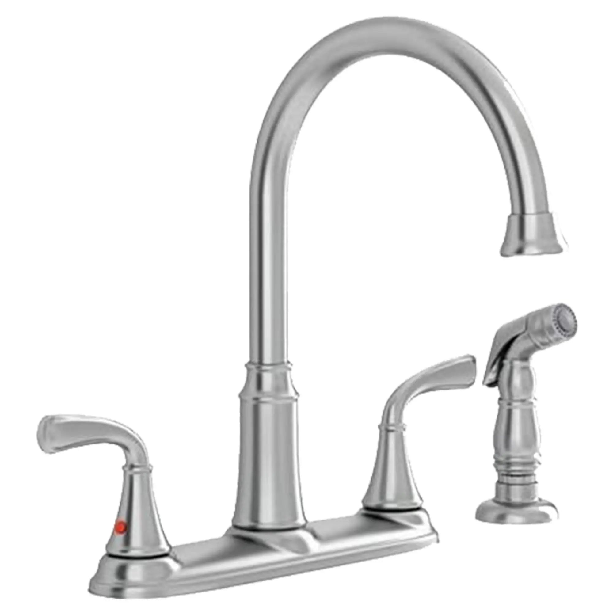 Tinley 2-Handle High-Arc Kitchen Faucet with Separate Side Spray // STAINLESS STEEL // 31597_7408400.075_0_CDNwebp.webp