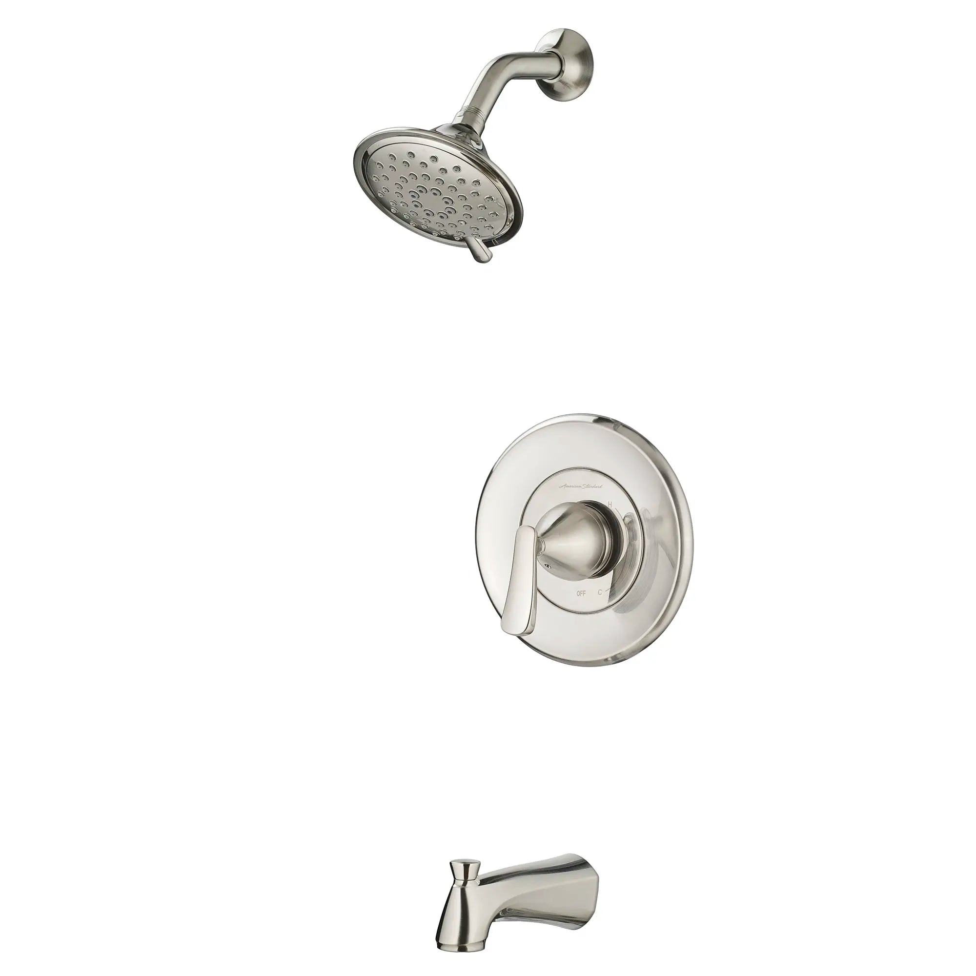 Chatfield® 2.0 GPM Tub and Shower Trim Kit With 3-Function Showerhead, Ceramic Disc Valve Cartridge With Lever Handle // BRUSHED NICKEL // 31655_7413502295_7413508295_1_0_CDNwebp.webp