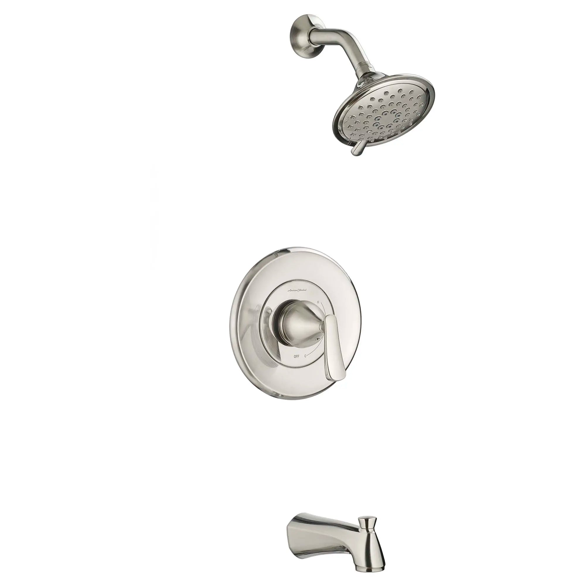 Chatfield® 2.0 GPM Tub and Shower Trim Kit With 3-Function Showerhead, Ceramic Disc Valve Cartridge With Lever Handle // BRUSHED NICKEL // 31659_7413502295_0_CDNwebp.webp