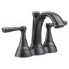 [7416201.278] Kempton 4-In. Centerset 2-Handle Bathroom Faucet 1.2 GPM with Lever Handles - Legacy Bronze