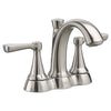[7416201.295] Kempton 4-In. Centerset 2-Handle Bathroom Faucet 1.2 GPM with Lever Handles - Legacy Bronze